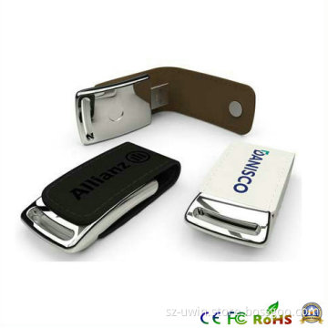 Customized Logo Leather USB Drive/USB